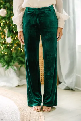 Under Control Emerald Green Velvet Pants