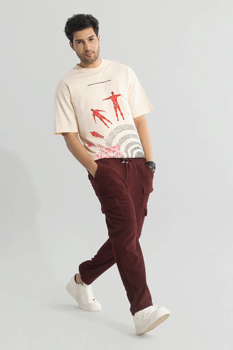 Urban Cord Maroon Corduroy Cargo Pant