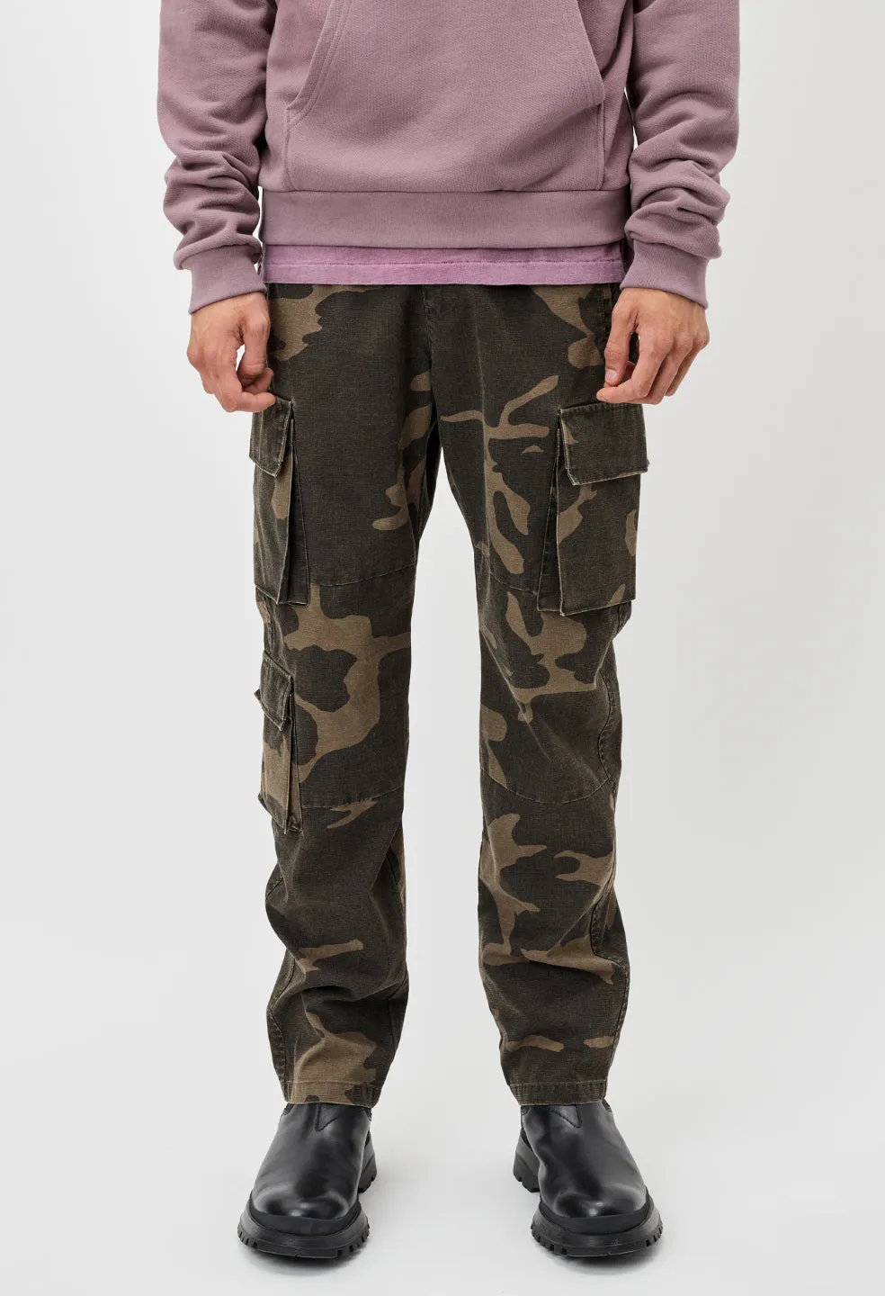 Utility Cargo Pants / Black Camo