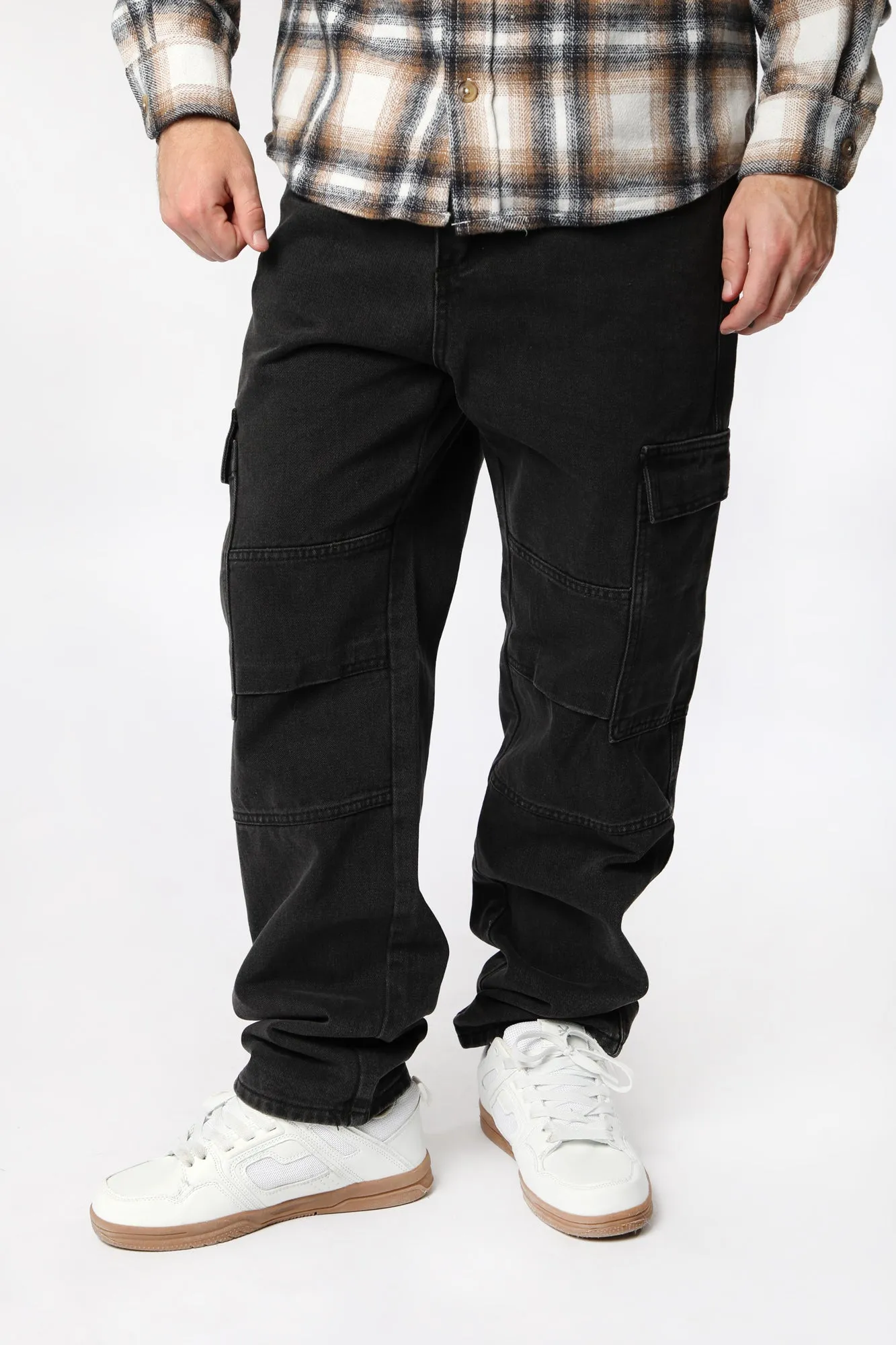 West49 Mens Wide Leg Cargo Pant