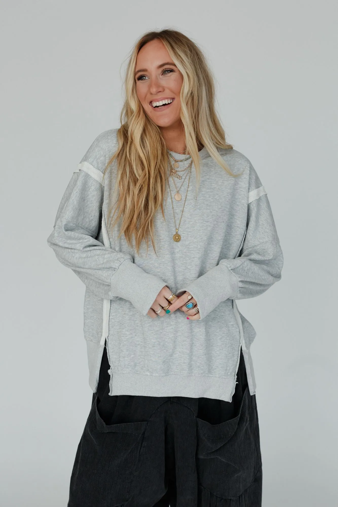 Work It Out Sweatshirt - Heather Gray