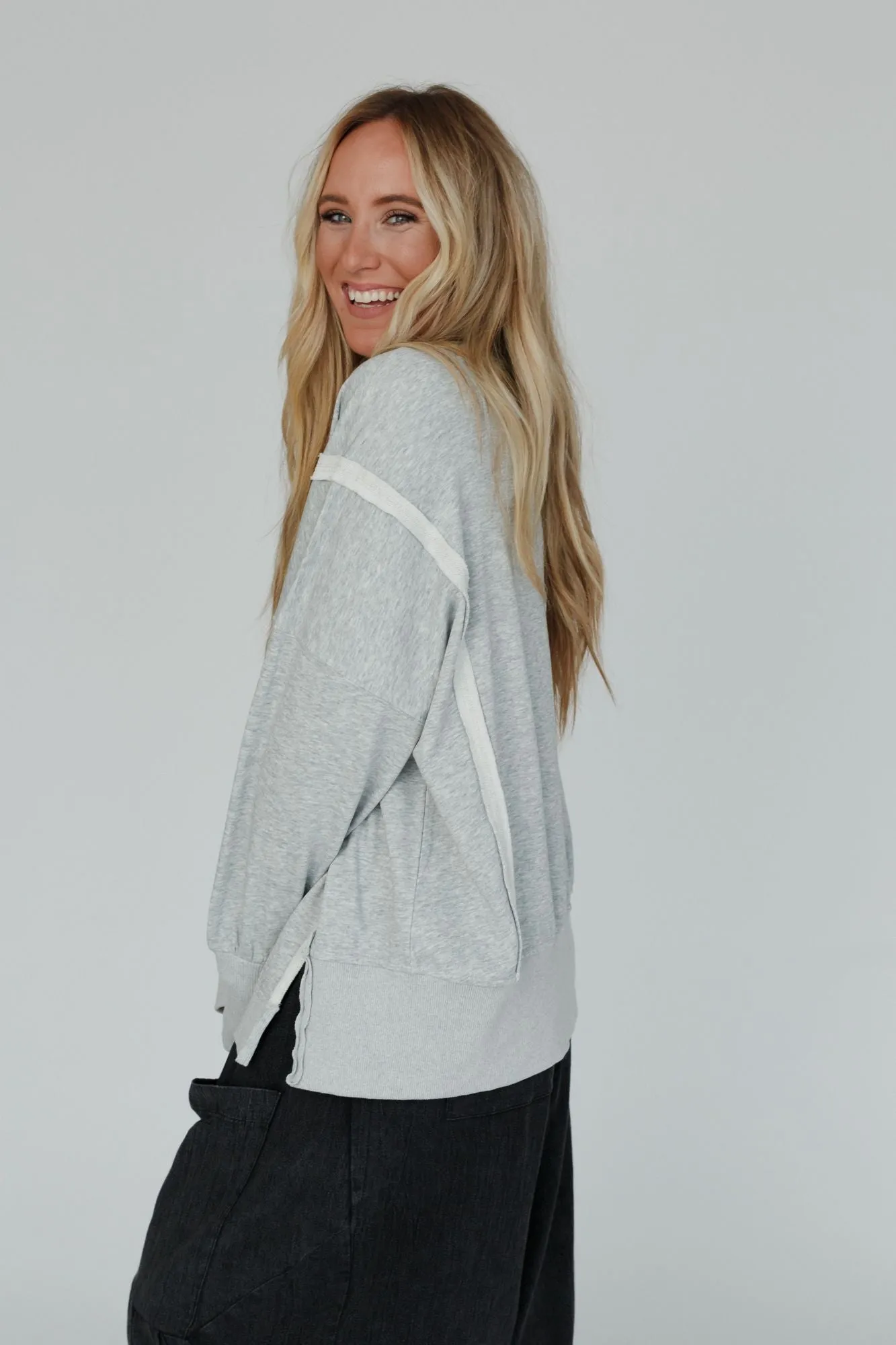 Work It Out Sweatshirt - Heather Gray