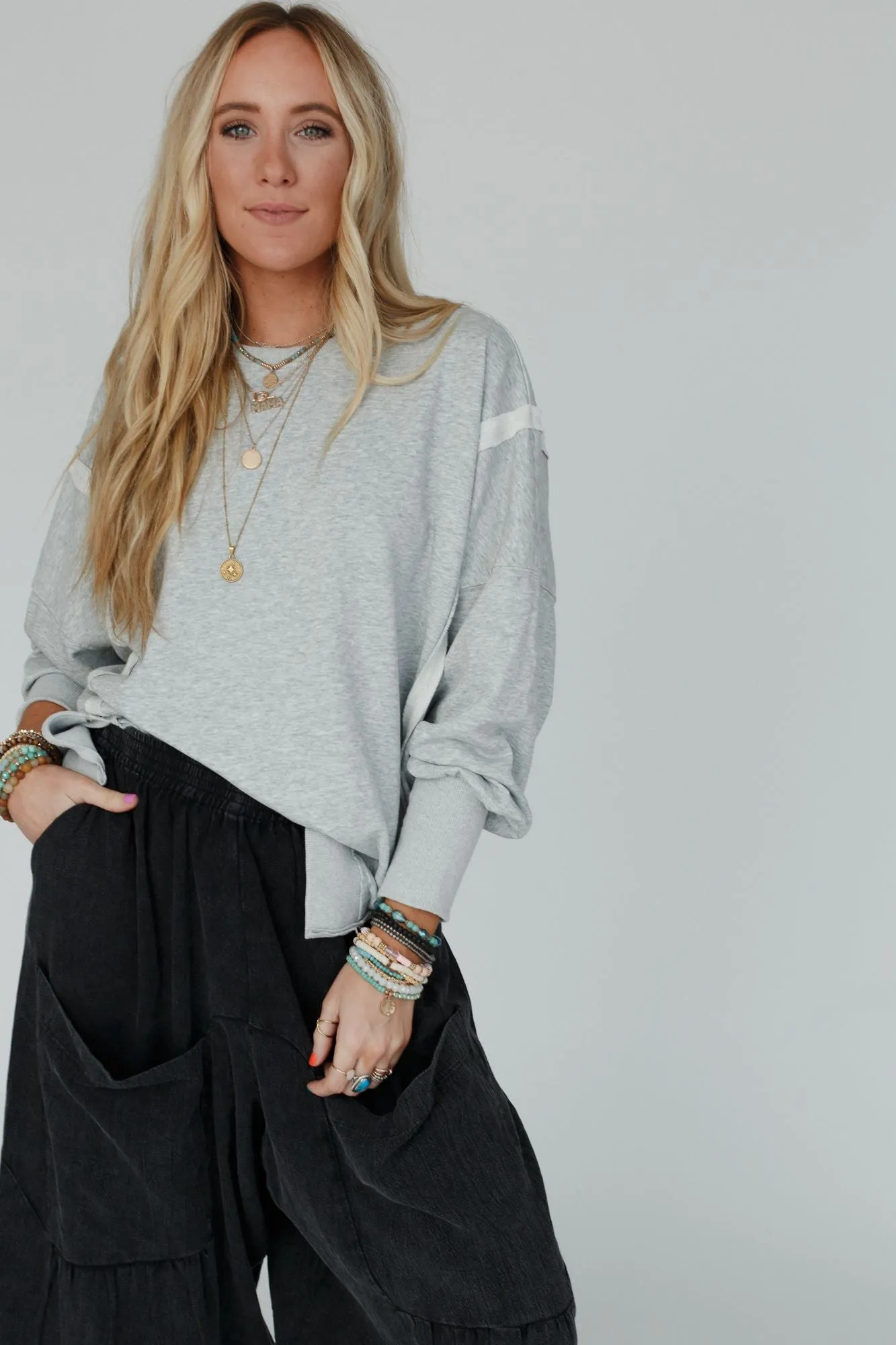 Work It Out Sweatshirt - Heather Gray